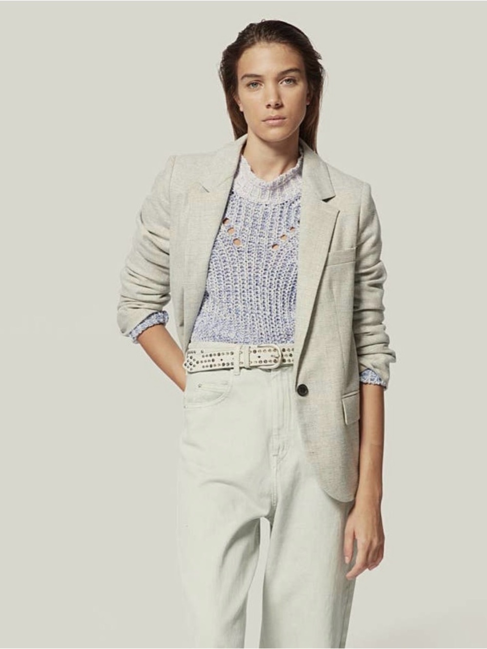 Isabel Marant Light Gray Women's Tailored Blazer wool blend - Brand Unspecified